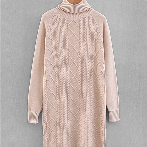 🆕Soft &Classy high neck long sleeve sweater dress - Picture 2 of 7